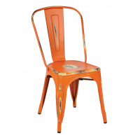 OSP Home Furnishings BRW29A4-AOR Bristow Armless Chair, Antique Orange Finish, 4 Pack
